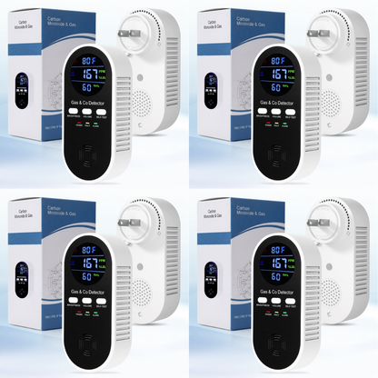 5-in-1 Upgraded CO & Gas Detector with Adjustable Brightness & Volume