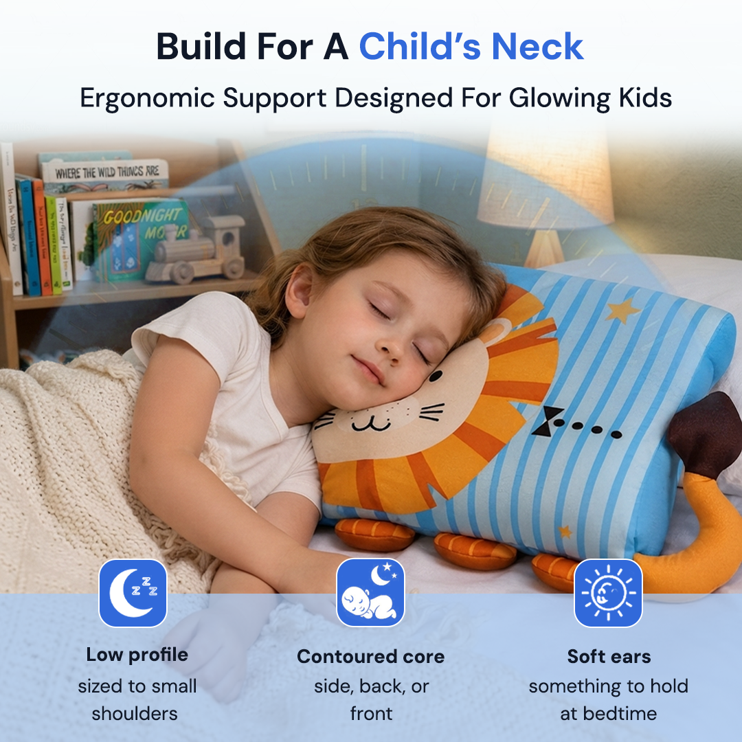 Calming Kids Pillow for Comfort Sleep