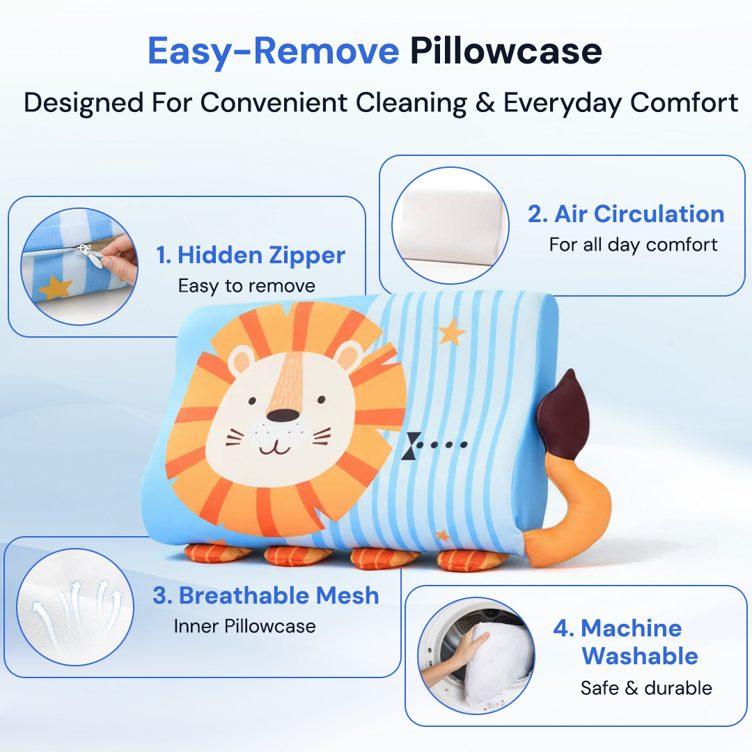 Calming Kids Pillow for Comfort Sleep