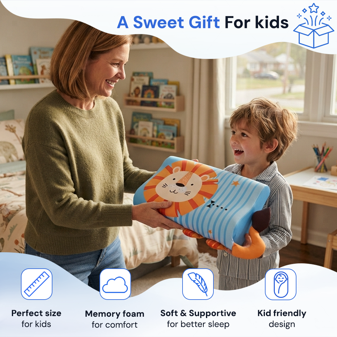 Calming Kids Pillow for Comfort Sleep